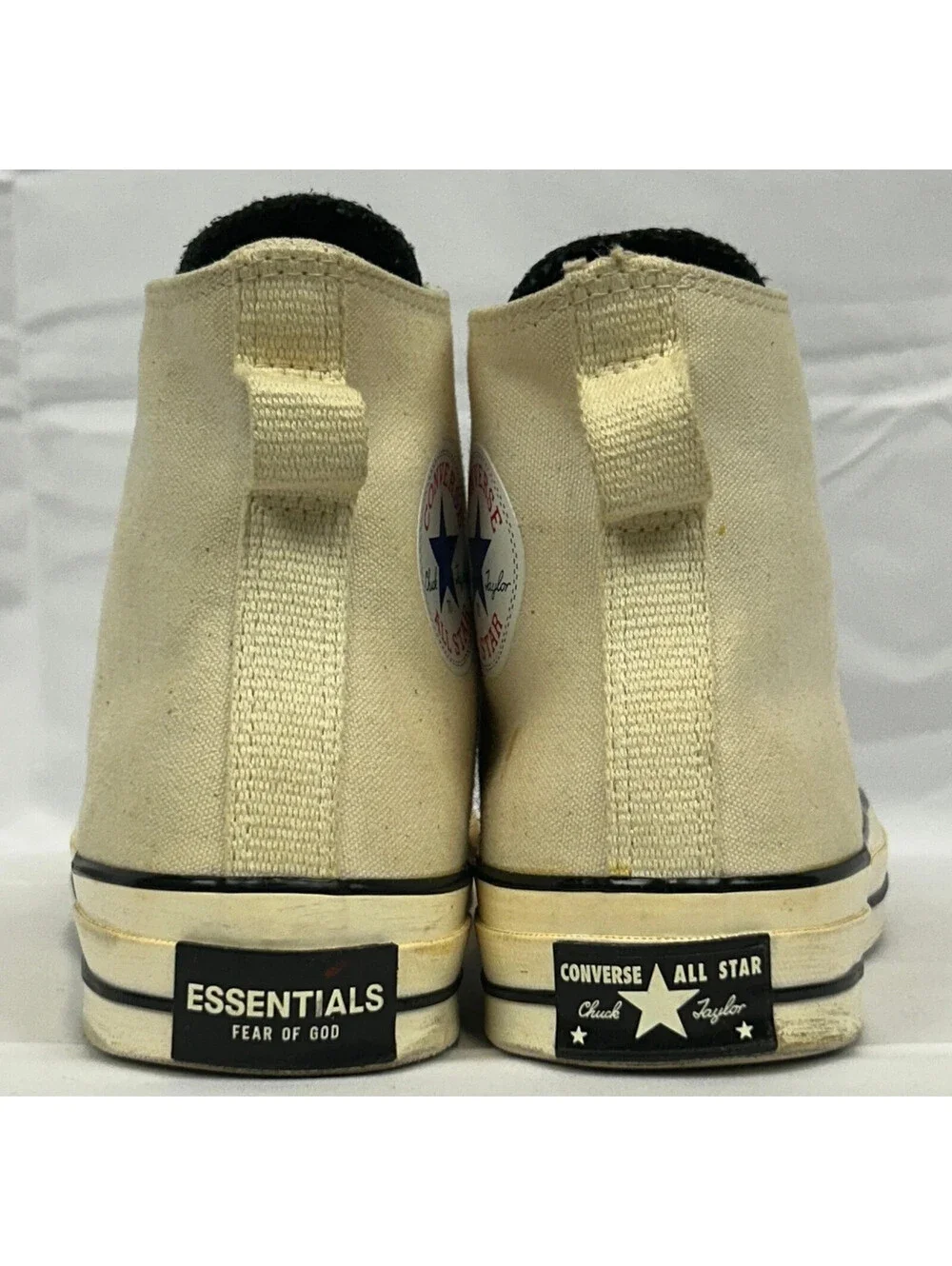Converse Chuck 70 Hi Fear of God Essentials Ivory Black Men's 10.5 167955C Shoes